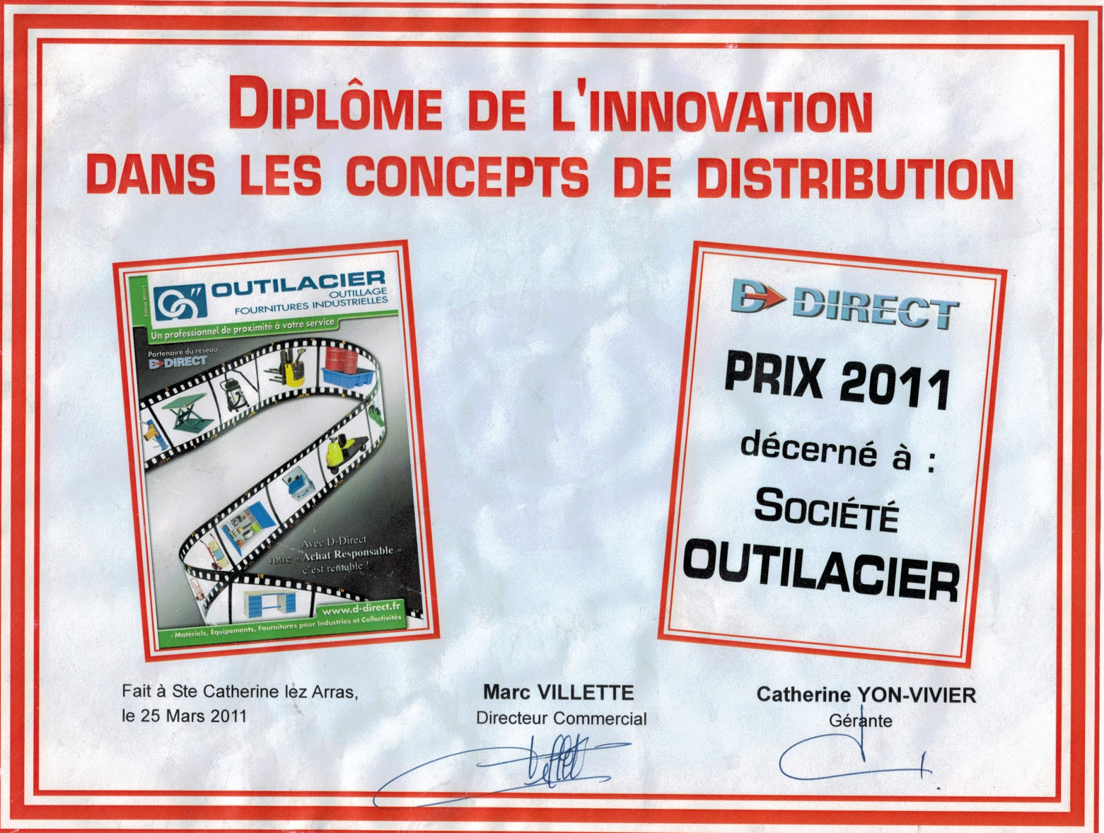 Prix D Direct 2011 innovation distribution Outilacier