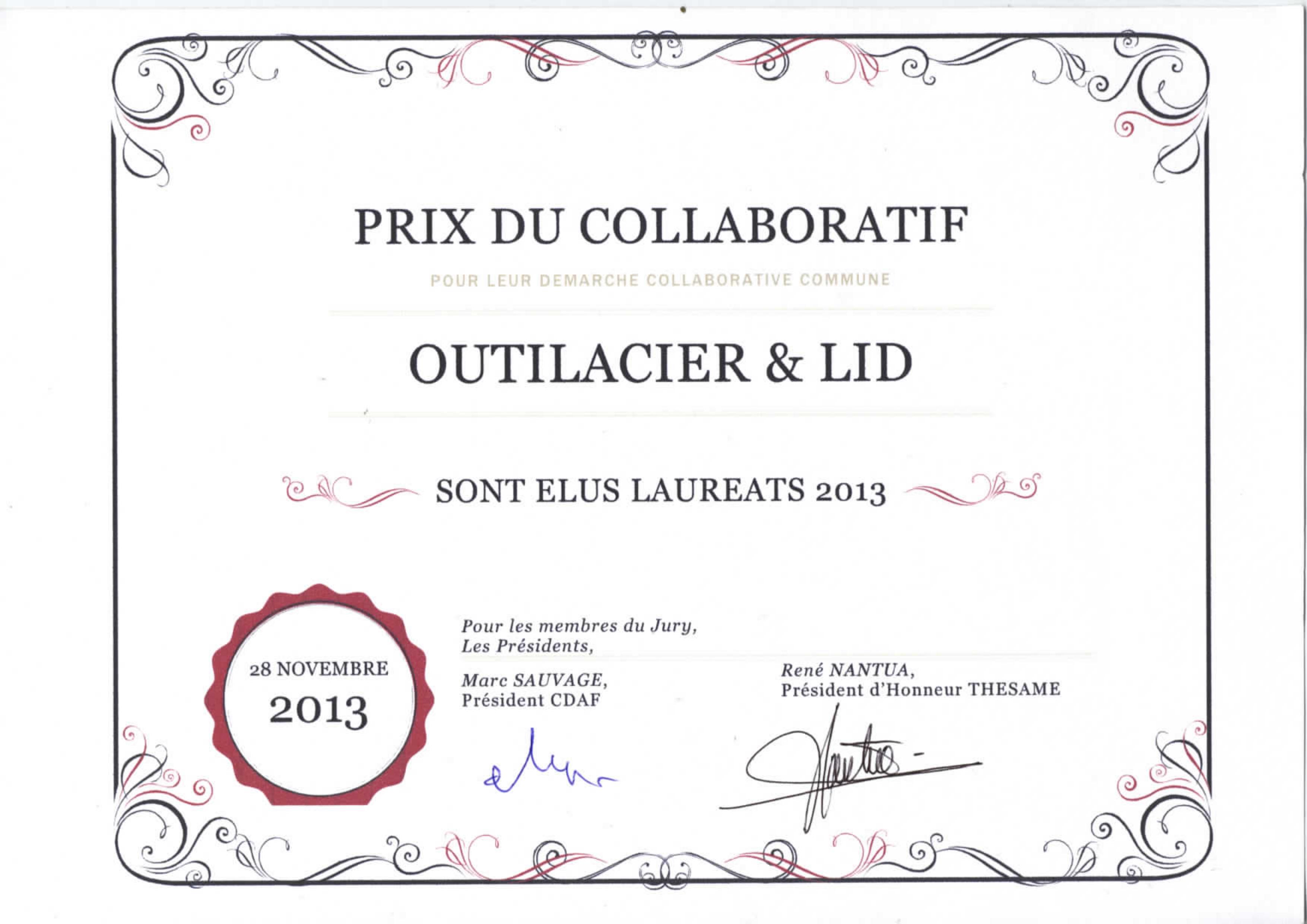 prix du collaboratif outilacier lid 2013